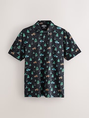 Charcoal Grey Car Christmas Polo Shirt - Image 5 of 7