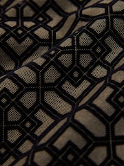 Melns/bronzas pūka - N. Premium Pattern polo krekls ar ceturtdaļas rāvējslēdzēju - Attēls 7 no 7