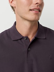 Dark Purple Regular Fit Short Sleeve Pique Polo Shirt - Image 4 of 8