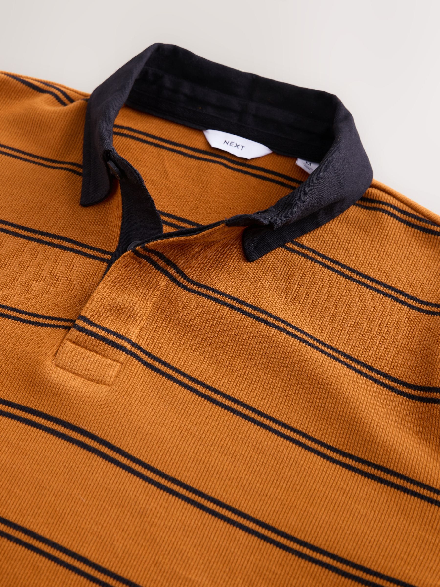 Buy Amber Orange Stripe Rugby Shirt from Next USA