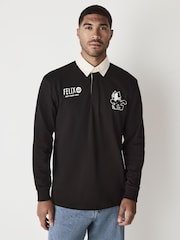 Black Felix Cat Rugby Shirt - Image 3 of 4