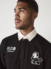 Black Felix Cat Rugby Shirt - Image 4 of 4