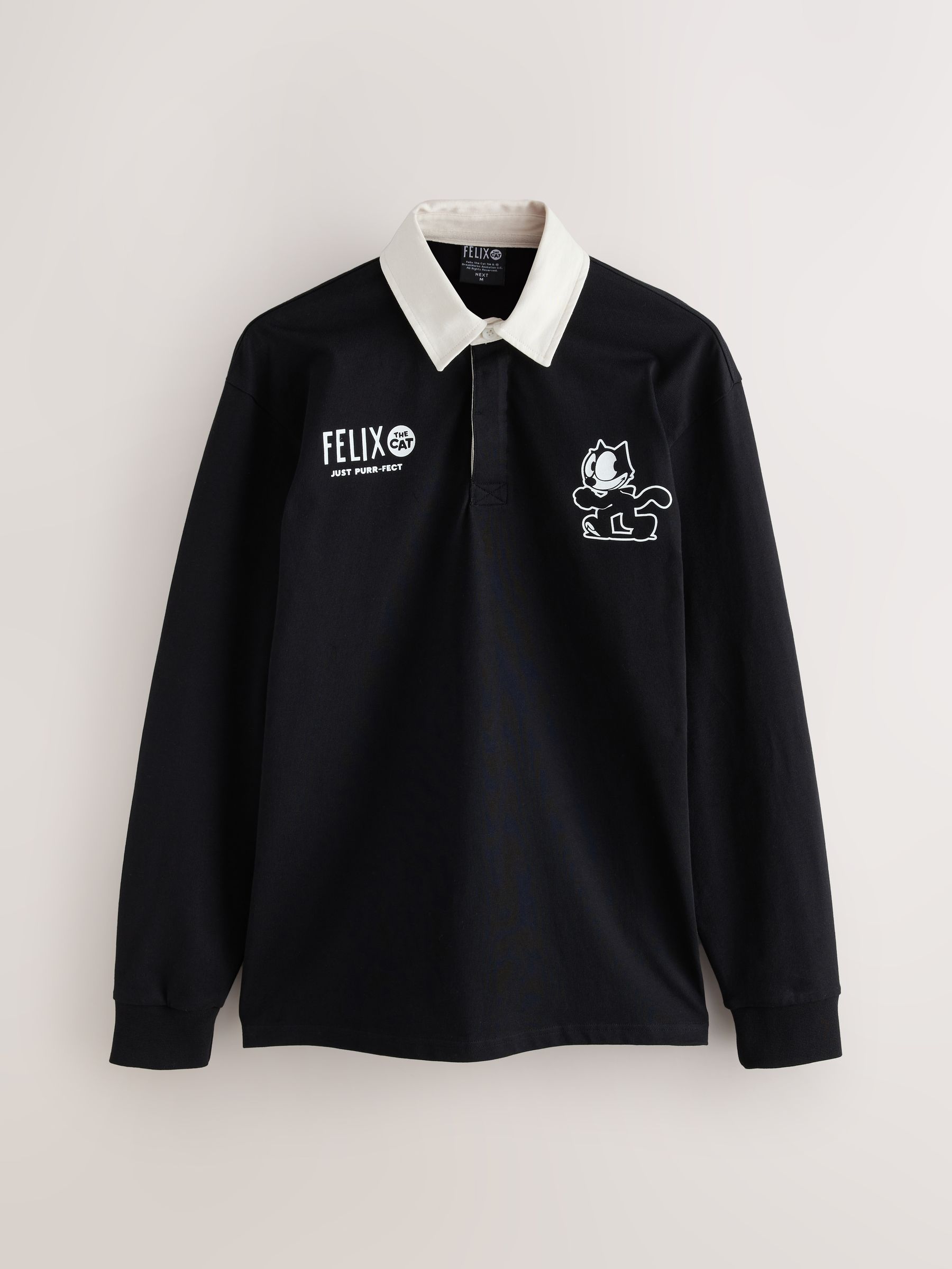 Buy Black Felix Cat Rugby Shirt from Next USA