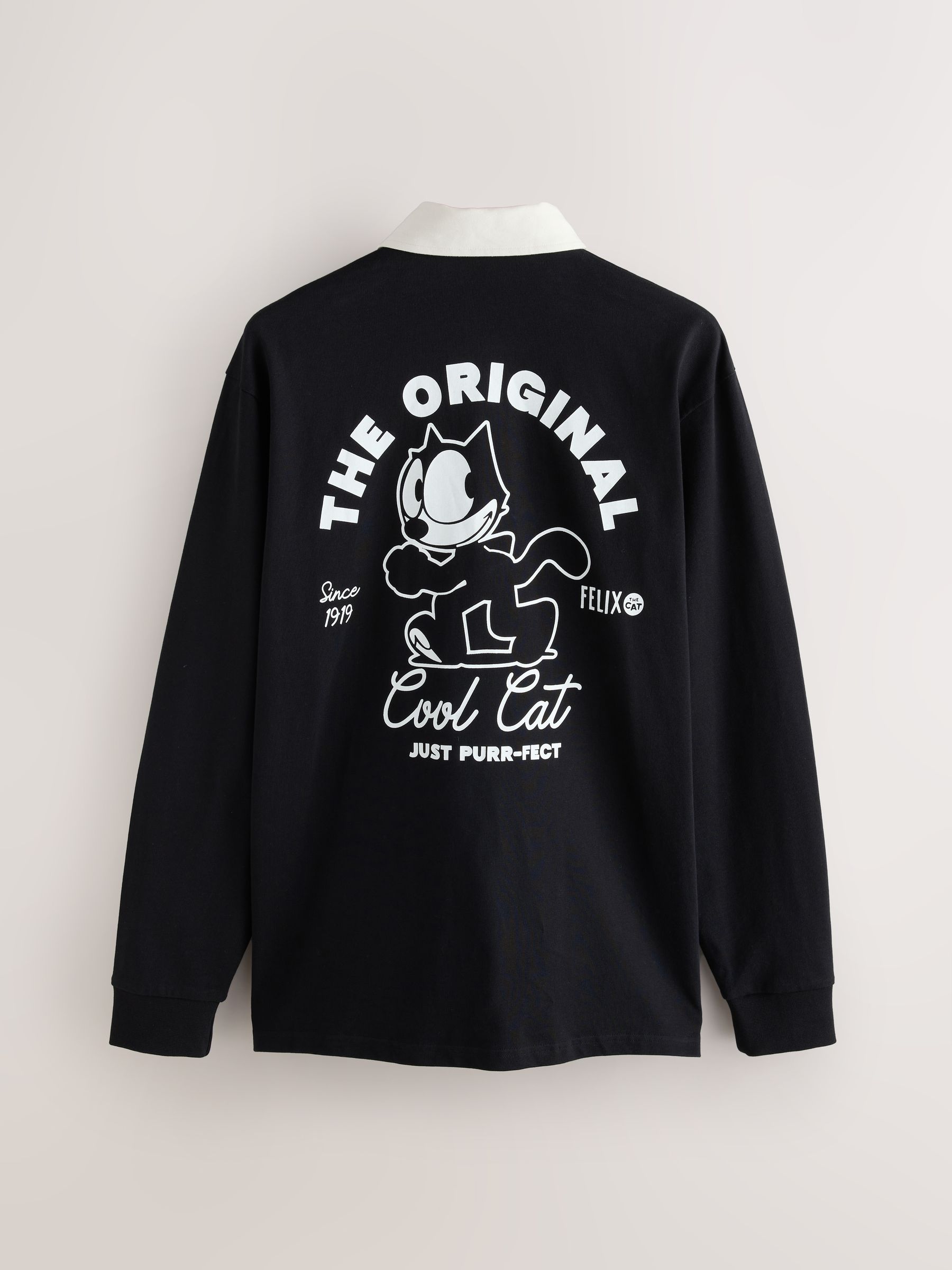 Buy Black Felix Cat Rugby Shirt from Next USA