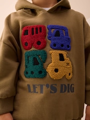 Rust Brown Long Sleeve Appliqué Hoodie (3mths-7yrs) - Image 4 of 8