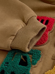 Rust Brown Long Sleeve Appliqué Hoodie (3mths-7yrs) - Image 8 of 8