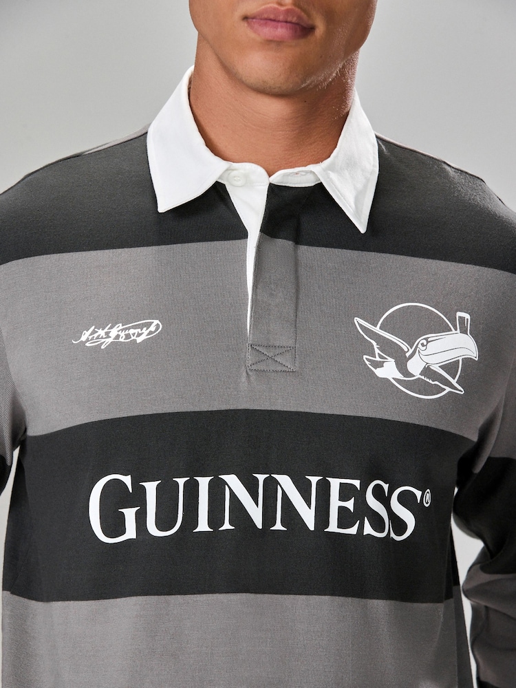 Maillot De Rugby Guinness Homme - XL - Noir - Manches Longues - Irlande
