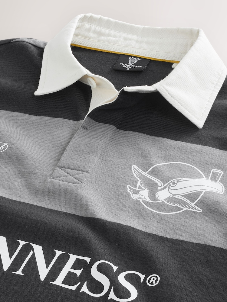 Black Guinness Rugby Shirt - Image 9 of 9 Black Guinness Rugby Shirt - Image 9 of 9