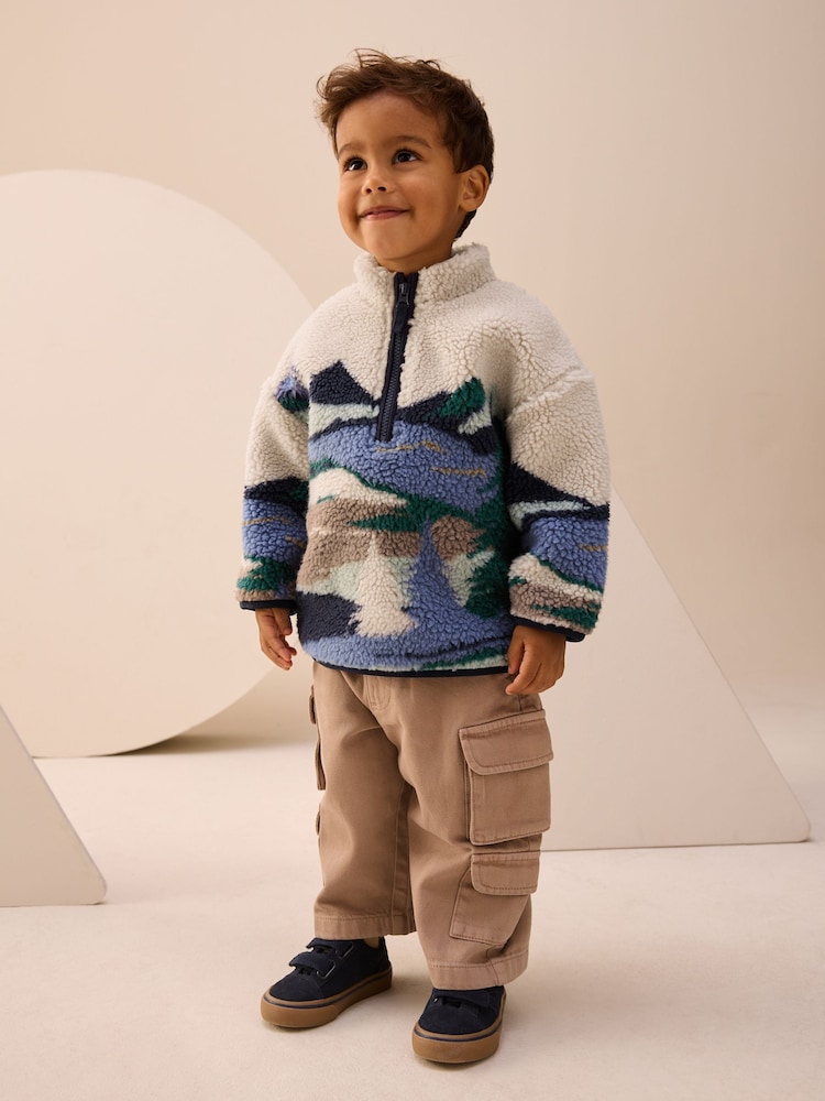 Multi Mountain Scene Patterned Zip Through Fleece (3mths-7yrs) - Image 2 of 9 Multi Mountain Scene Patterned Zip Through Fleece (3mths-7yrs) - Image 2 of 9