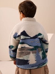Multi Mountain Scene Patterned Zip Through Fleece (3mths-7yrs) - Image 3 of 9