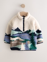 Multi Mountain Scene Patterned Zip Through Fleece (3mths-7yrs) - Image 5 of 9