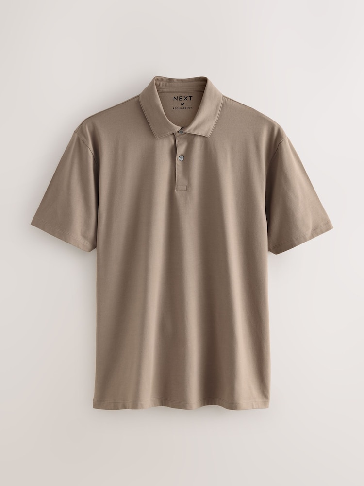 Black/Grey/Neutral Block Regular Fit Short Sleeve Jersey Polo Shirts 3 Pack - Image 2 of 6