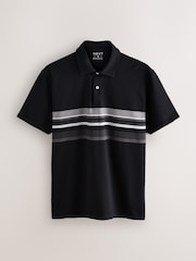 Black/Grey/Neutral Block Regular Fit Short Sleeve Jersey Polo Shirts 3 Pack - Image 3 of 6