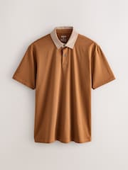Berry Printed Collar Regular Fit Short Sleeve Jersey Polo Shirts 3 Pack - Image 7 of 9