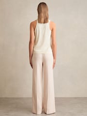Reiss Ivory Darla Cotton Blend Cowl Neck Sleeveless Top - Image 4 of 6