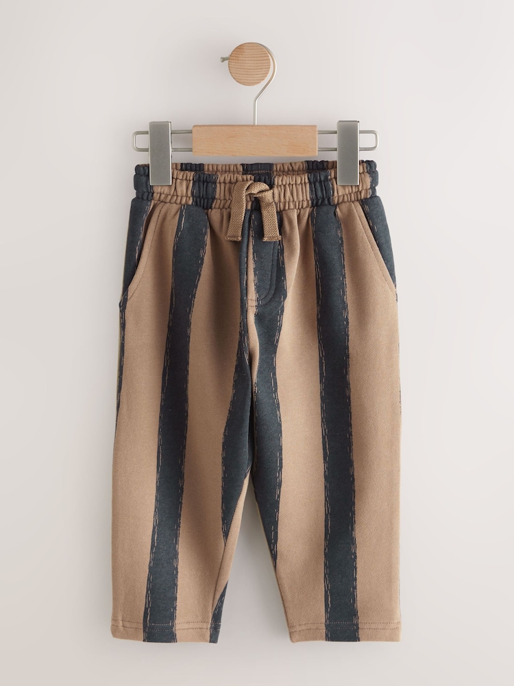 Black/Brown Patterned Jersey Joggers (3mths-7yrs) - Image 1 of 5
