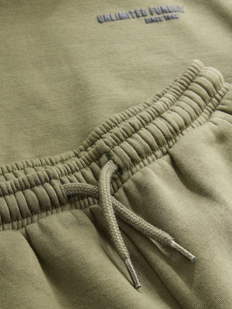 Khaki Green Slogan Hoodie and Joggers Set (3mths-7yrs) - Image 10 of 10 Khaki Green Slogan Hoodie and Joggers Set (3mths-7yrs) - Image 10 of 10