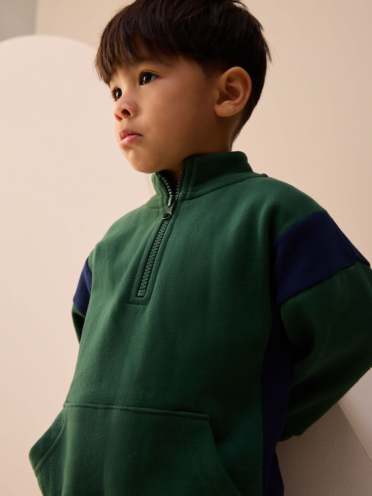 Green Half Zip Top and Joggers Set (3mths-7yrs) - Image 2 of 3