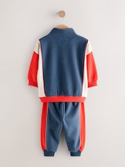 Red/Navy Half Zip Top and Joggers Set (3mths-7yrs) - Image 6 of 9