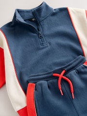 Red/Navy Half Zip Top and Joggers Set (3mths-7yrs) - Image 7 of 9