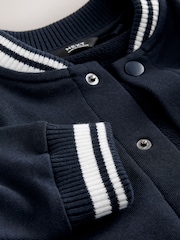 Navy Blue Jersey Letterman Jacket and Trousers Set (3mths-7yrs) - Image 4 of 4