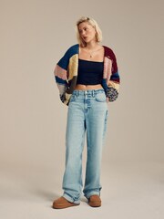 Multi Patch Hand Stitched Relaxed Cardigan - Image 3 of 8