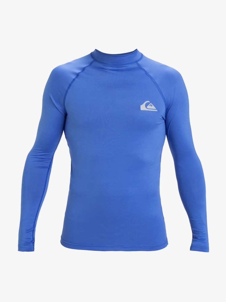 Quiksilver Blue Mens Everyday UPF50 Long Sleeve Rash Vest - Image 1 of 2