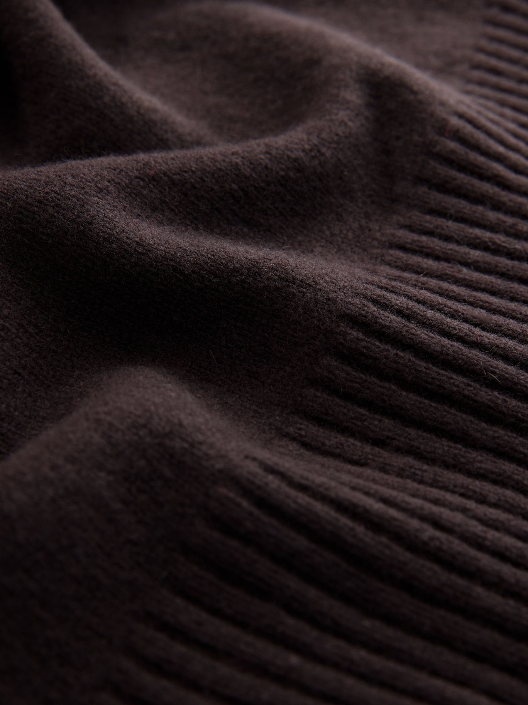 Buy Chocolate Brown 100% Merino Wool N. Premium Roll Neck Jumper