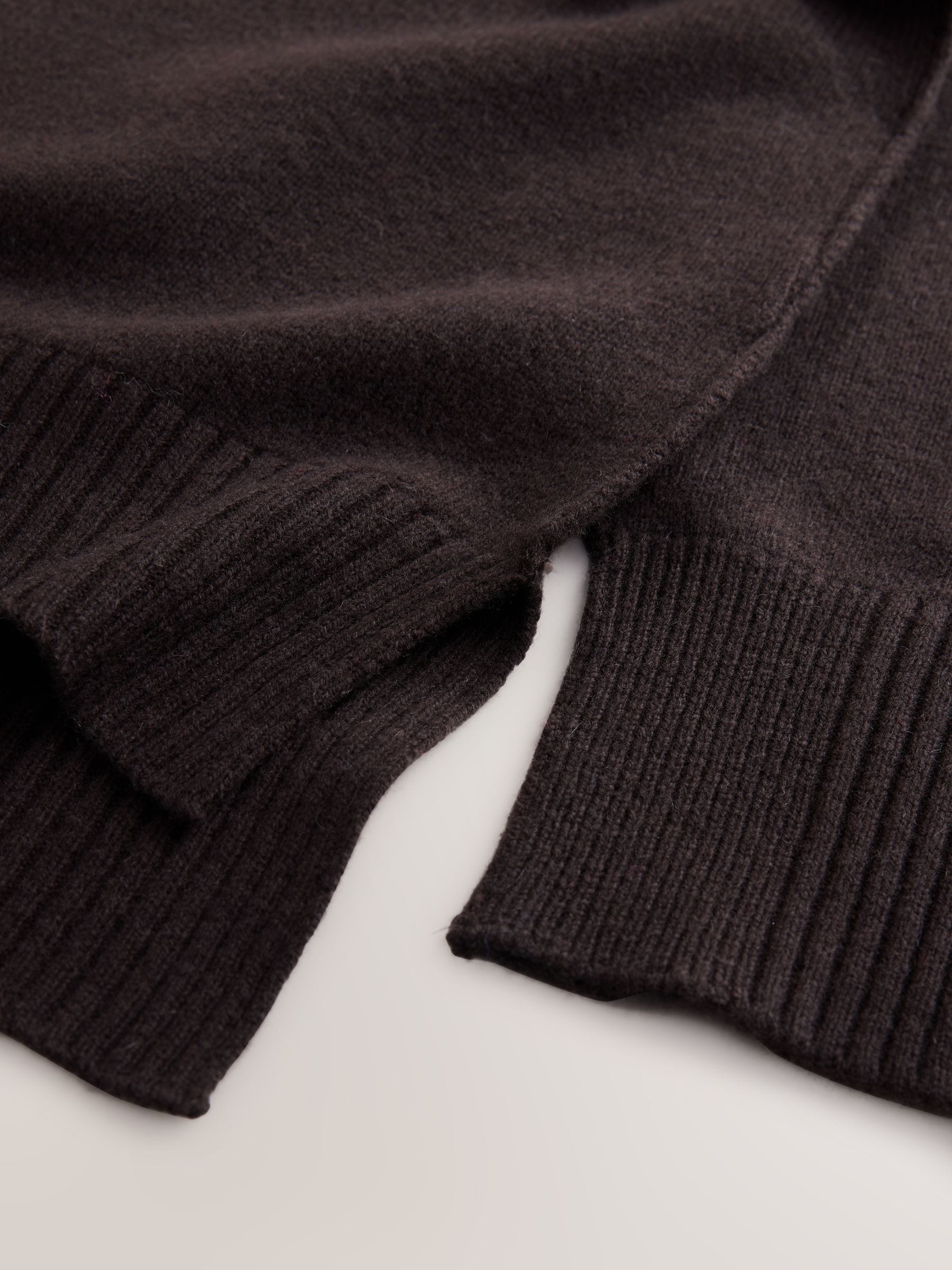 Buy Chocolate Brown 100% Merino Wool N. Premium Roll Neck Jumper