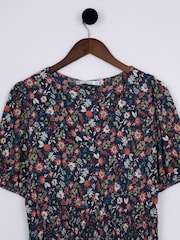 Lakeland Clothing Blue Lola Floral Print Midi Dress - Image 2 of 6