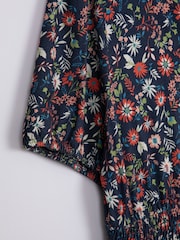 Lakeland Clothing Blue Lola Floral Print Midi Dress - Image 3 of 6