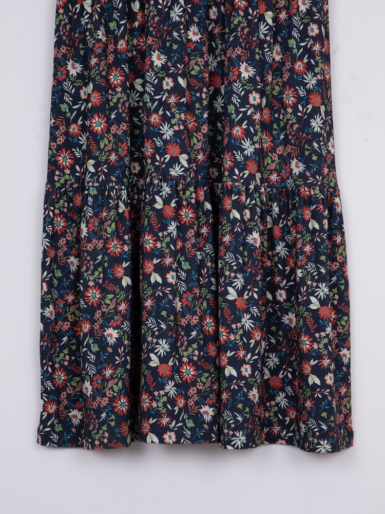Lakeland Clothing Blue Lola Floral Print Midi Dress - Image 4 of 6