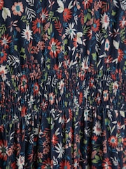 Lakeland Clothing Blue Lola Floral Print Midi Dress - Image 5 of 6