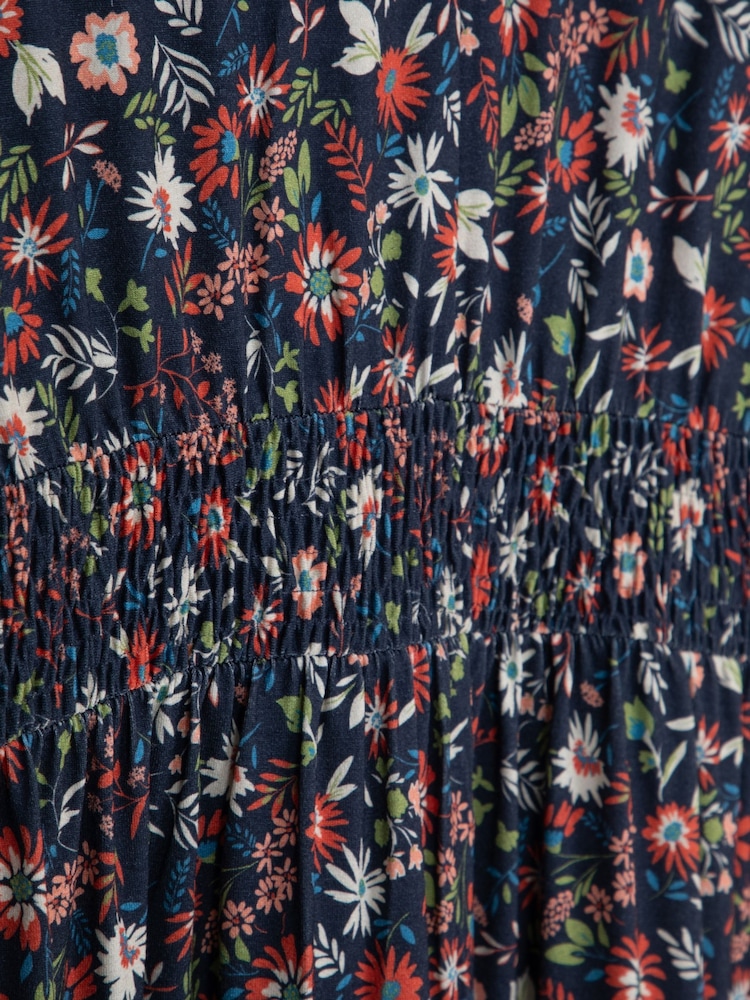 Lakeland Clothing Blue Lola Floral Print Midi Dress - Image 5 of 6