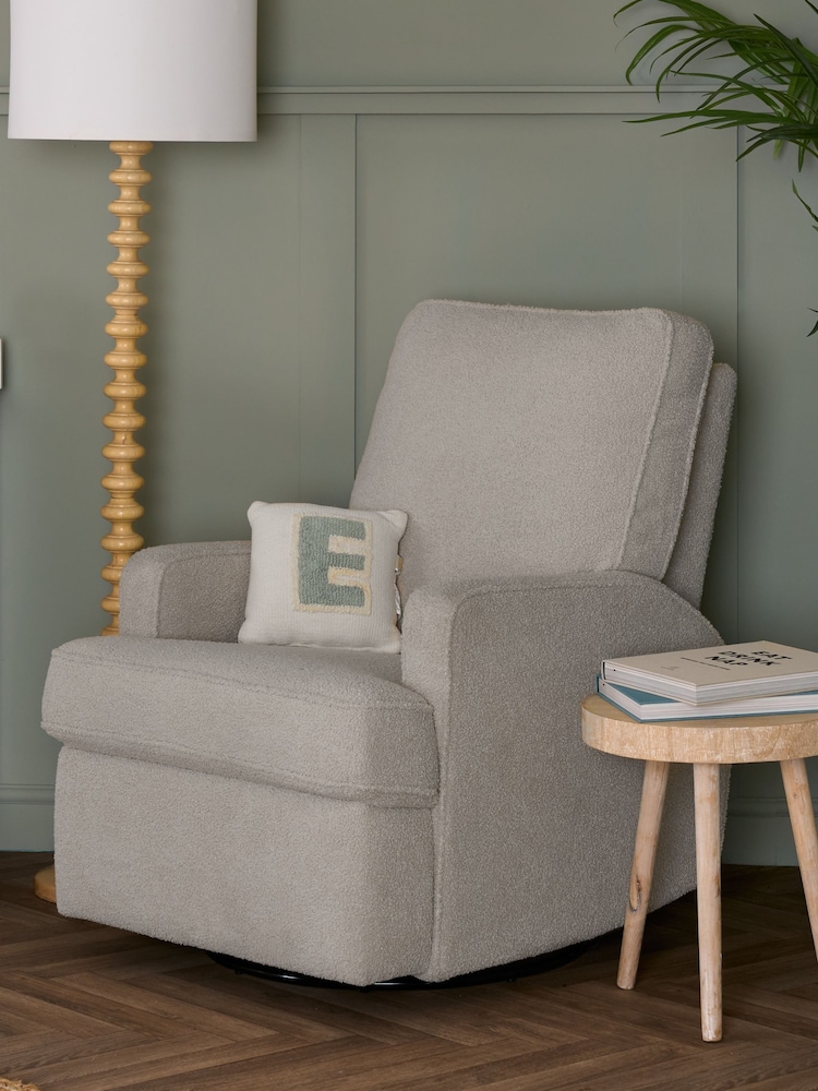 Obaby Teddy Truffle Madison Swivel Glider Recliner Nursing Chair - Image 1 of 7
