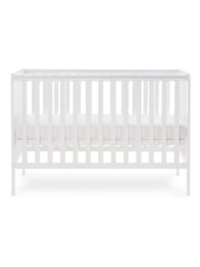 Obaby White Bantam Nursery Cot Bed and Fibre Mattress - Image 5 of 5
