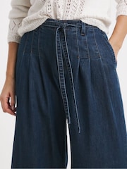 Simply Be Blue Stretch High Rise Extreme Wide Leg Jeans - Image 5 of 5
