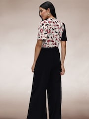 Hot Squash Black Overwrap Print Jumpsuit - Image 5 of 5