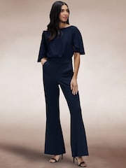 Hot Squash Blue Drop Shoulder Jumpsuit - Imagen 2 de 7