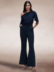 Hot Squash Blue Drop Shoulder Jumpsuit - Imagen 4 de 7