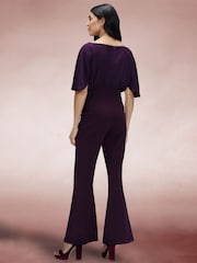 Hot Squash Purple Drop Shoulder Jumpsuit - Image 5 of 5