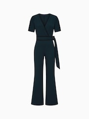 Hot Squash Blue Contrast Piping Detail Jumpsuit - Imagen 7 de 7
