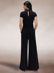 Hot Squash Black Cap Sleeved Wide Leg Jumpsuit - Image 5 of 5