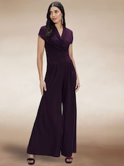 Hot Squash Cap Sleeved Wide Leg Jumpsuit - Image 1 of 4