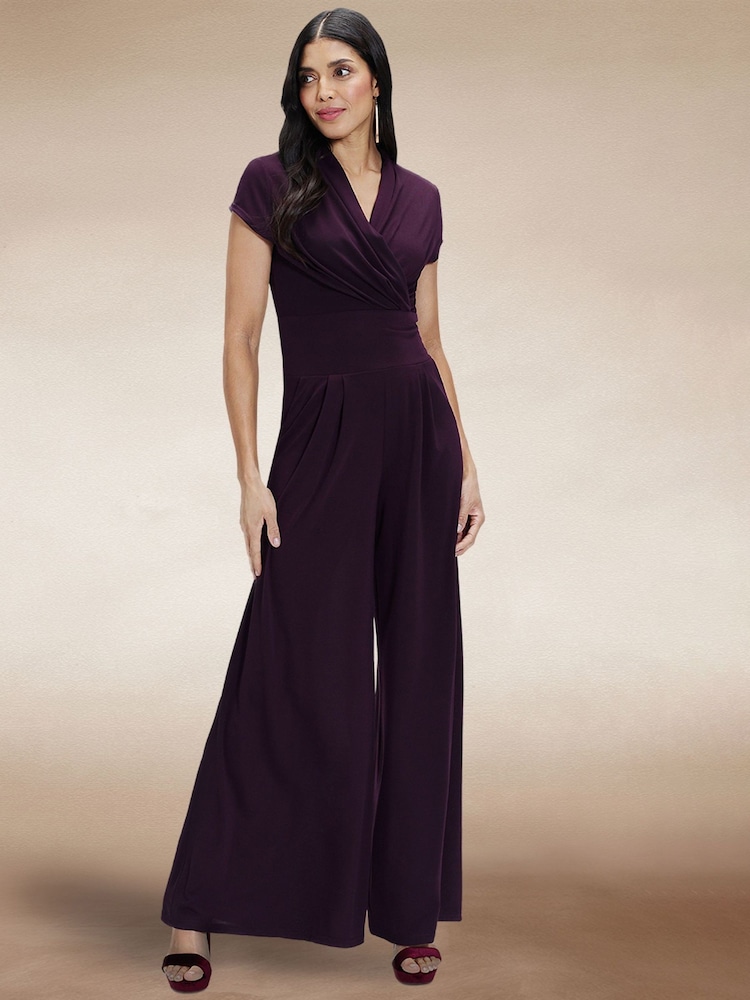 Hot Squash Cap Sleeved Wide Leg Jumpsuit - Image 1 of 4