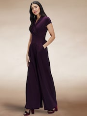 Hot Squash Cap Sleeved Wide Leg Jumpsuit - Image 2 of 4