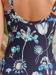 Colección Kew Floral Azul Marino - Bañador moldeador con control de abdomen - Imagen 6 de 9