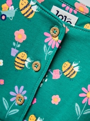 أخضر - JoJo Maman Bébé Button Front Printed Pet In Pocket Dress - صورة 3 من 4