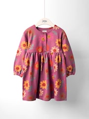JoJo Maman Bébé Pink Button Front Printed Dress - Image 1 of 4