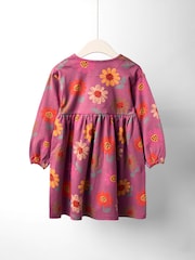 JoJo Maman Bébé Pink Button Front Printed Dress - Image 2 of 4